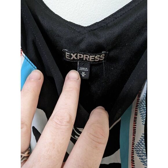 Express Women's Animal Geometric Maximalist Patterned Dress - Size M - Picture 6 of 6